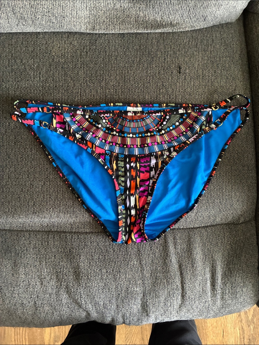 NWOT Colorful Print Bikini Bottoms